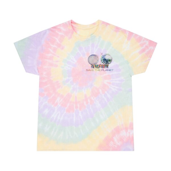 Save the Planet Unity Slogan Hazy Rainbow Tie-Dye Cotton Shirt for Men & Women