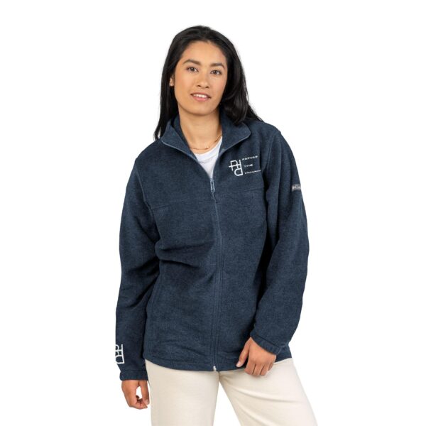 Refuse the Program Athletic Fit Embroidered RTP White Logo Unisex Fleece Jacket by Columbia