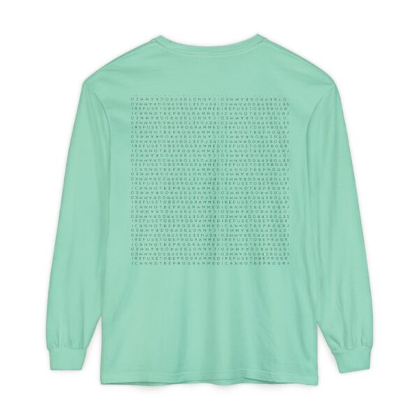 Save the Planet with I Refuse to be Programmed Monogram Long-Sleeve Cotton Shirt for Men
