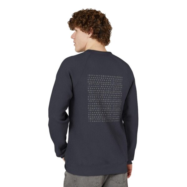 Refuse the Program with IR2BP White Monogram on Back Sponge Fleece Heavy Weight Sweatshirt for Men