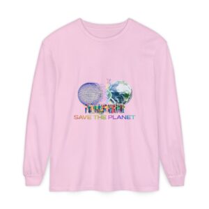 Save the Planet with I Refuse to be Programmed Monogram Long-Sleeve Cotton Shirt for Men - Image 49