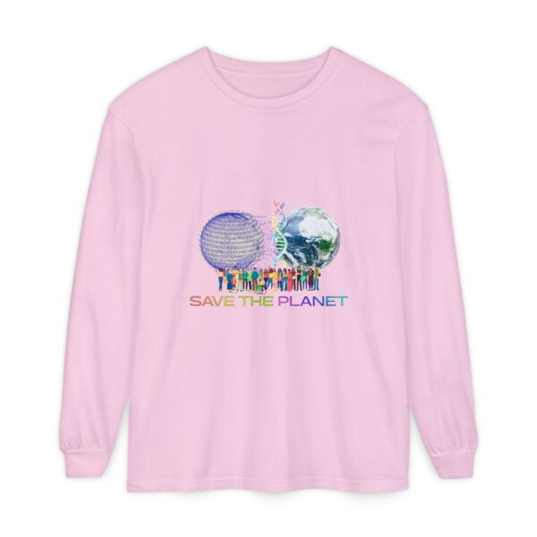 Save the Planet with I Refuse to be Programmed Monogram Long-Sleeve Cotton Shirt for Men