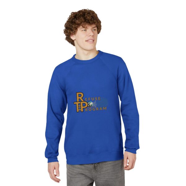 Refuse the Program with IR2BP White Monogram on Back Sponge Fleece Heavy Weight Sweatshirt for Men
