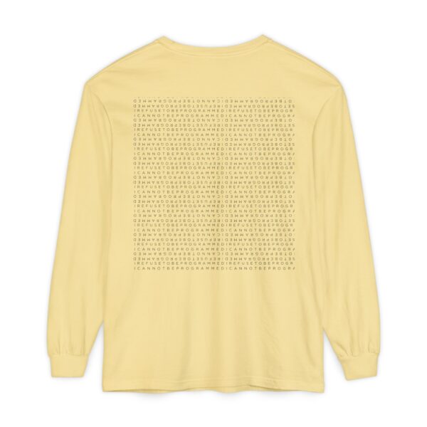 Save the Planet with I Refuse to be Programmed Monogram Long-Sleeve Cotton Shirt for Men