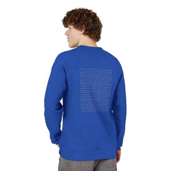 Refuse the Program with IR2BP White Monogram on Back Sponge Fleece Heavy Weight Sweatshirt for Men