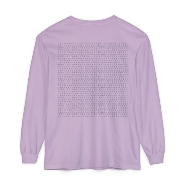Save the Planet with I Refuse to be Programmed Monogram Long-Sleeve Cotton Shirt for Men