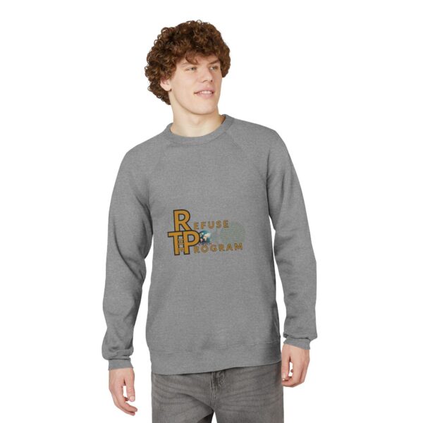 Refuse the Program with IR2BP White Monogram on Back Sponge Fleece Heavy Weight Sweatshirt for Men