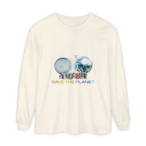 Save the Planet with I Refuse to be Programmed Monogram Long-Sleeve Cotton Shirt for Men - Image 5