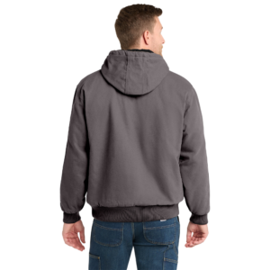 Refuse the Program White RTP Embroidered Logo Hooded Duck Cloth Insulated Men's Jacket by CornerStone® - Image 13