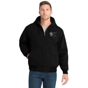Refuse the Program White RTP Embroidered Logo Hooded Duck Cloth Insulated Men's Jacket by CornerStone® - Image 8