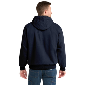 Refuse the Program White RTP Embroidered Logo Hooded Duck Cloth Insulated Men's Jacket by CornerStone® - Image 11