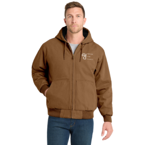 Refuse the Program White RTP Embroidered Logo Hooded Duck Cloth Insulated Men's Jacket by CornerStone® - Image 17