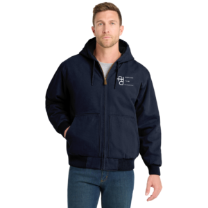 Refuse the Program White RTP Embroidered Logo Hooded Duck Cloth Insulated Men's Jacket by CornerStone® - Image 12