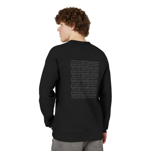 Refuse the Program with IR2BP White Monogram on Back Sponge Fleece Heavy Weight Sweatshirt for Men