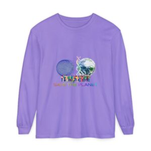 Save the Planet with I Refuse to be Programmed Monogram Long-Sleeve Cotton Shirt for Men - Image 41