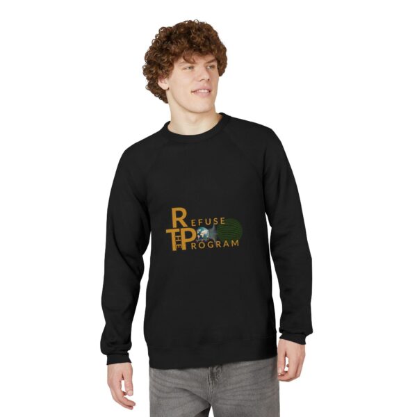 Refuse the Program with IR2BP White Monogram on Back Sponge Fleece Heavy Weight Sweatshirt for Men