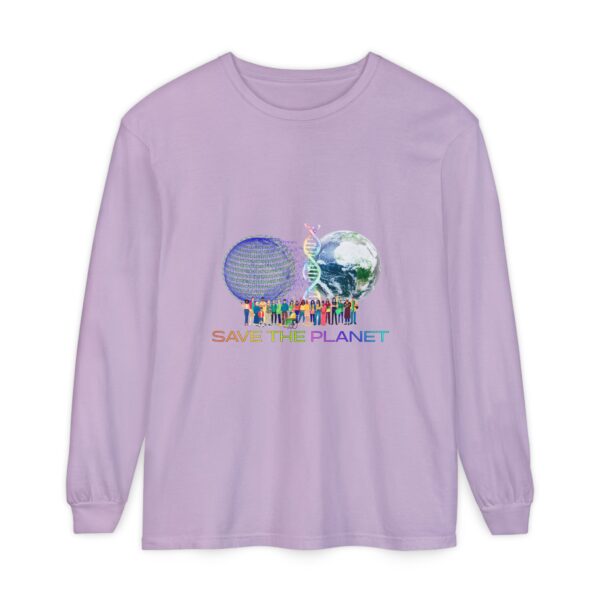 Save the Planet with I Refuse to be Programmed Monogram Long-Sleeve Cotton Shirt for Men