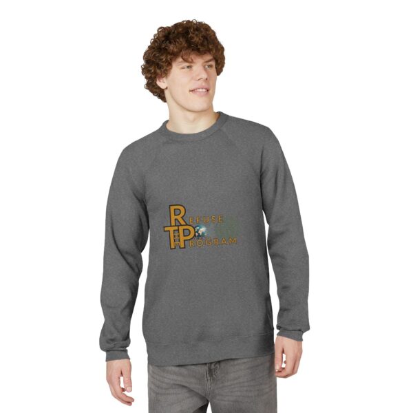 Refuse the Program with IR2BP White Monogram on Back Sponge Fleece Heavy Weight Sweatshirt for Men