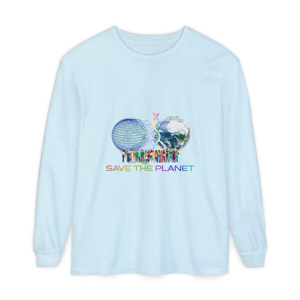 Save the Planet with I Refuse to be Programmed Monogram Long-Sleeve Cotton Shirt for Men