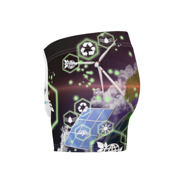 Save the Planet Eco-Conscious Space Graphic Print Boxer Briefs for Men
