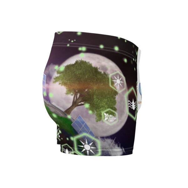 Save the Planet Eco-Conscious Space Graphic Print Boxer Briefs for Men