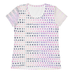 all over print womens athletic t shirt white front 696951204845d