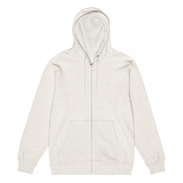 Save the Planet Back Printed Logo Premium Cotton Zip Hoodie Unisex