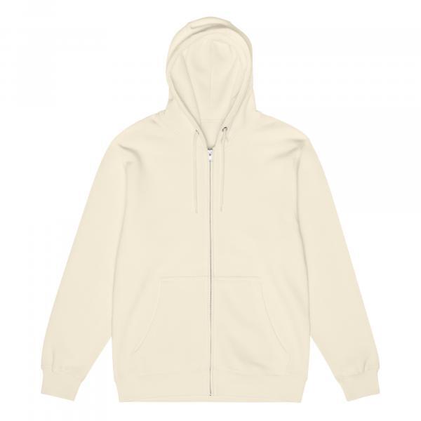 Save the Planet Back Printed Logo Premium Cotton Zip Hoodie Unisex