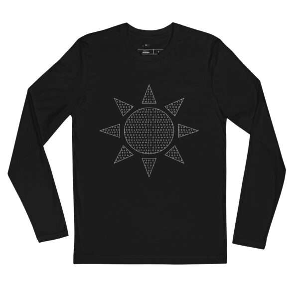 I Refuse to be Programmed White Monogram Sun Design Long Sleeve Men's Shirt