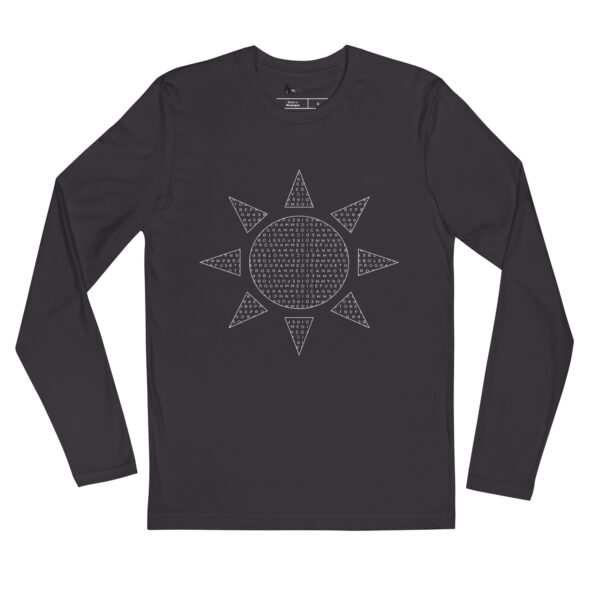 I Refuse to be Programmed White Monogram Sun Design Long Sleeve Men's Shirt