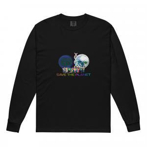 Save the Planet Premium Cotton Heavyweight Unisex Long Sleeve Shirt - Image 1