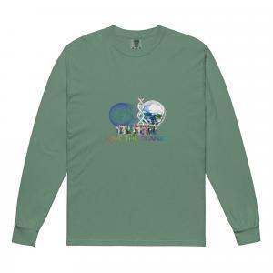 Save the Planet Premium Cotton Heavyweight Unisex Long Sleeve Shirt - Image 15