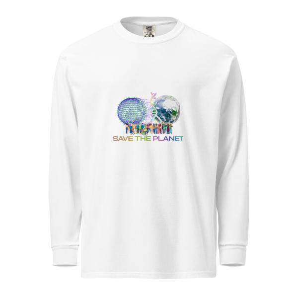 Save the Planet Premium Cotton Heavyweight Unisex Long Sleeve Shirt
