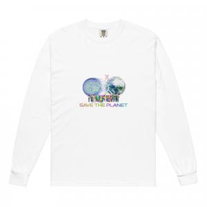 Save the Planet Premium Cotton Heavyweight Unisex Long Sleeve Shirt - Image 21