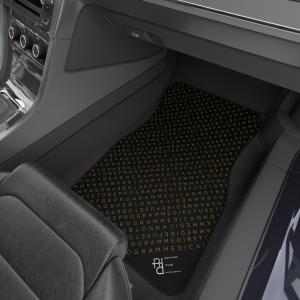 Refuse the Program I Refuse to be Programmed Gold Monogram Car Floor Mats (Set of 4)